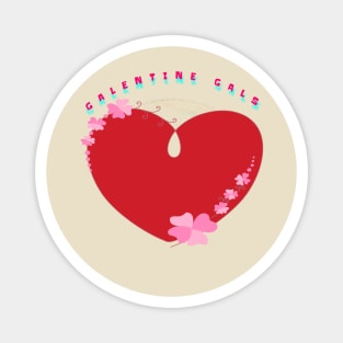 Galentines day heart Magnet